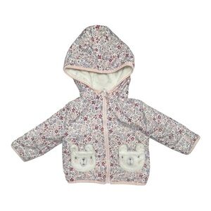 Penelope Mack Pink Floral Baby Hoodie Size: 12 months